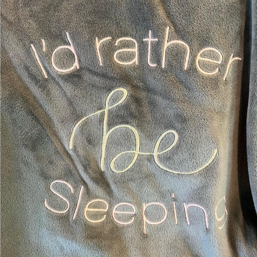 2pc Matching Soft Gray Pj / Lounge Set - “I’d Rat… - image 3